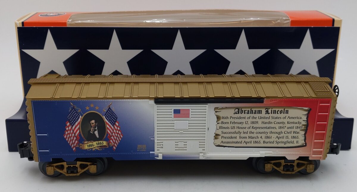 Lionel 6-39338 O Gauge Abraham Lincoln Boxcar LN/Box