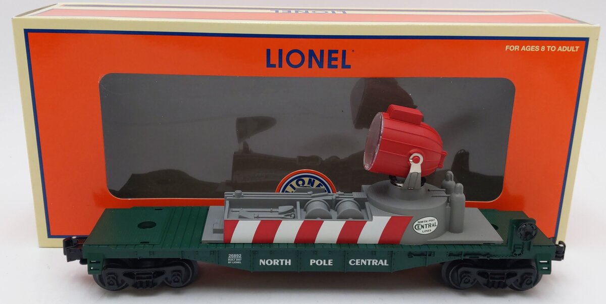 Lionel 6-26892 O Gauge North Pole Central Searchlight Car LN/Box