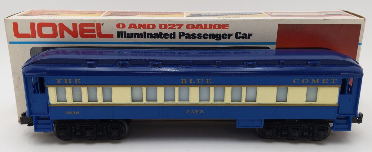 Lionel 6-9538 O Gauge Blue Comet "Faye" Pullman Passenger Car #9538 EX/Box
