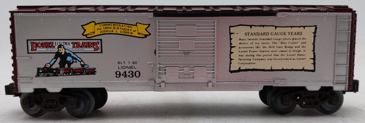 Lionel 6-9430 O Gauge Joshua Lionel Cowen The Standard Gauge Years Boxcar EX/Box