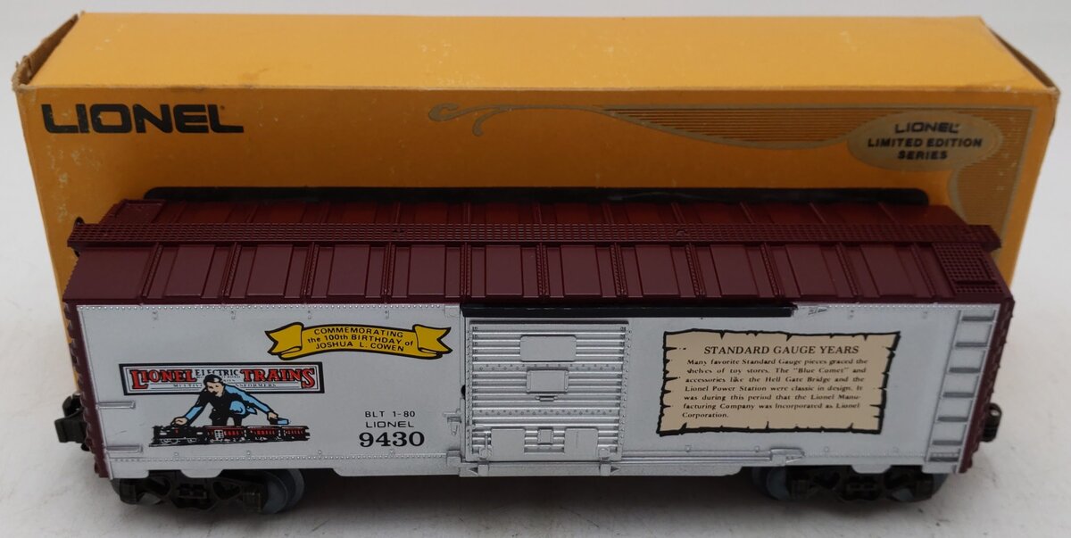 Lionel 6-9430 O Gauge Joshua Lionel Cowen The Standard Gauge Years Boxcar EX/Box