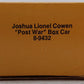 Lionel 6-9432 O Gauge Joshua Lionel Cowen Postwar Years Boxcar EX/Box