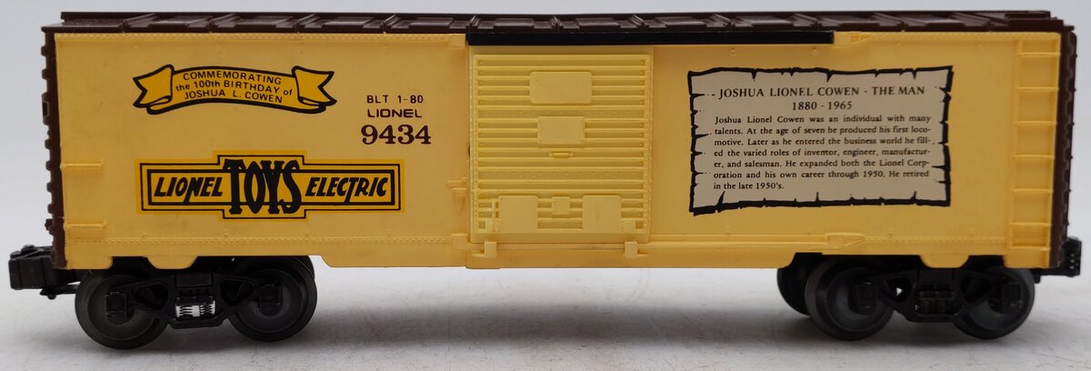 Lionel 6-9434 O Gauge Joshua Lionel Cowen "The Man" Boxcar EX/Box