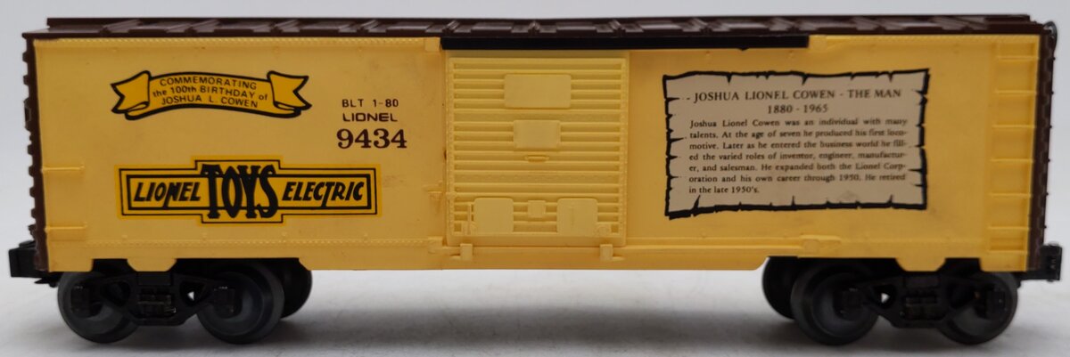 Lionel 6-9434 O Gauge Joshua Lionel Cowen "The Man" Boxcar EX/Box