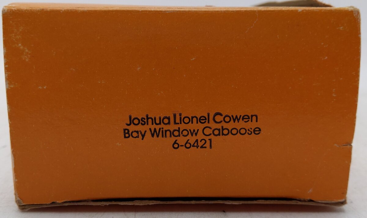 Lionel 6-6421 O Gauge Joshua L. Cowen Bay Window Illuminated Caboose EX/Box