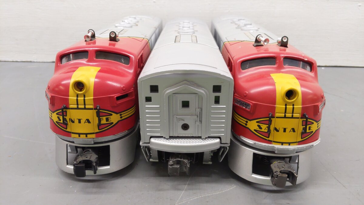 Lionel 2343 Vintage O Santa Fe F3 ABA Diesel Locomotive Set
