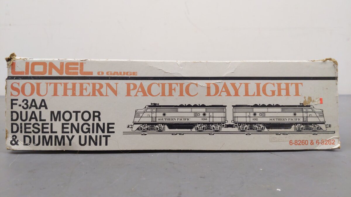 Lionel 6-8260 O Gauge Southern Pacific F3 AA Diesel Locomotive Set #8260/8262 VG/Box