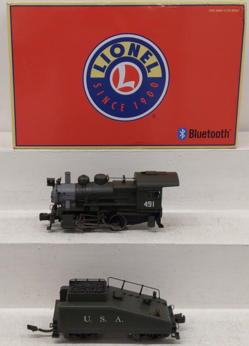 Lionel 2232070 O BTO U.S. Army 0-4-0 Steam Locomotive #491 EX/Box