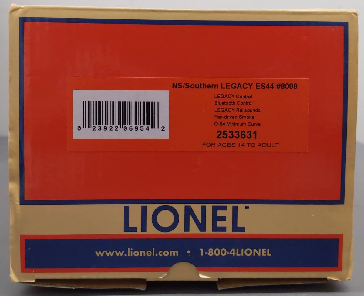 Lionel 2533631 O NS/Southern Legacy ES44 Diesel Locomotive #8099 EX/Box