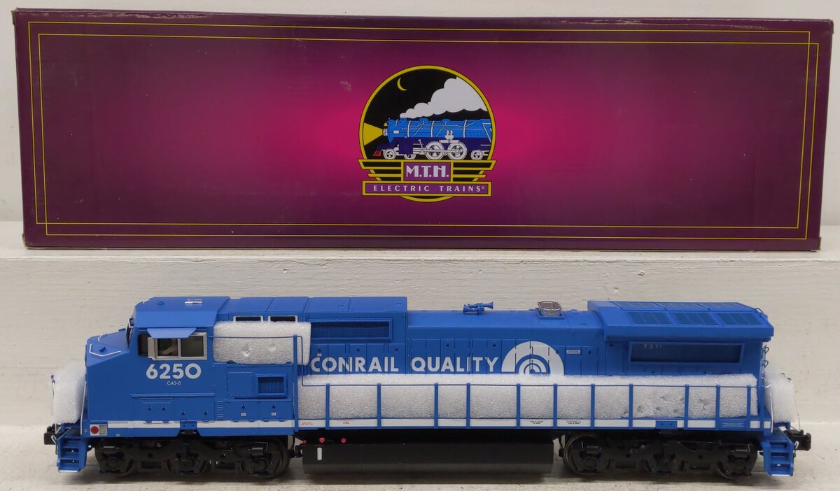 MTH 20-21969-1 O Gauge Conrail Dash 8 Diesel Locomotive #6250 w/ Proto-Sound 3.0 EX/Box