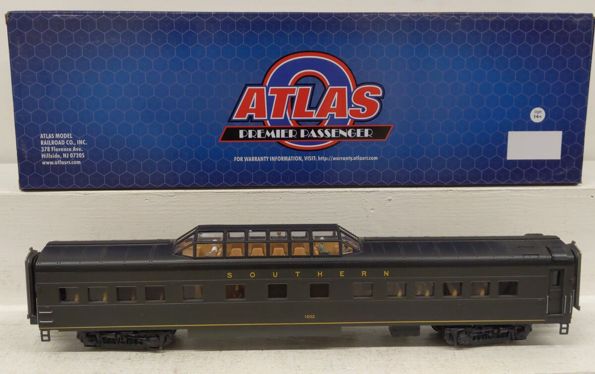 Atlas 3001594S O Southern Streamline Passenger Car Vista Dome Car #1602 (3-Rail) EX/Box