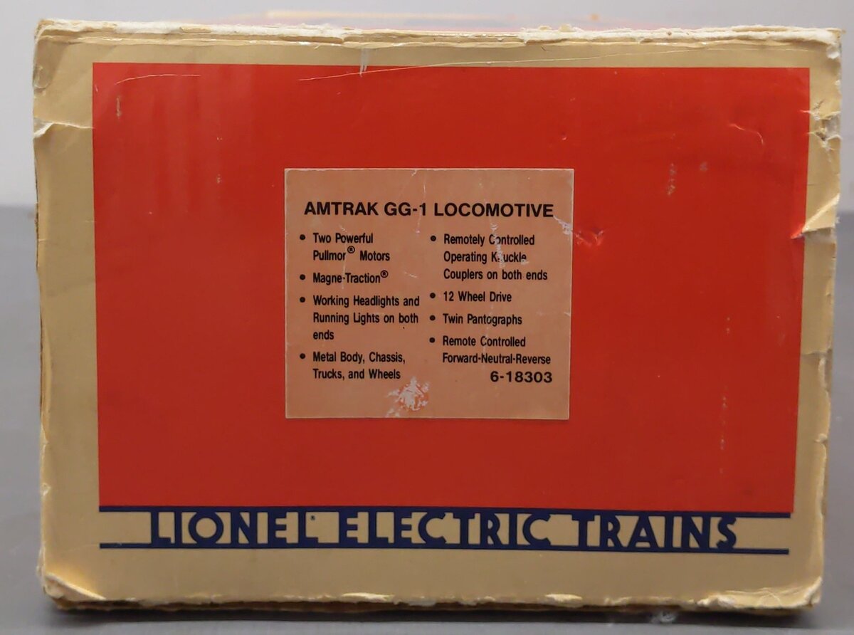 Lionel 6-18303 O Gauge Amtrak GG-1 Electric Locomotive #8303 EX/Box