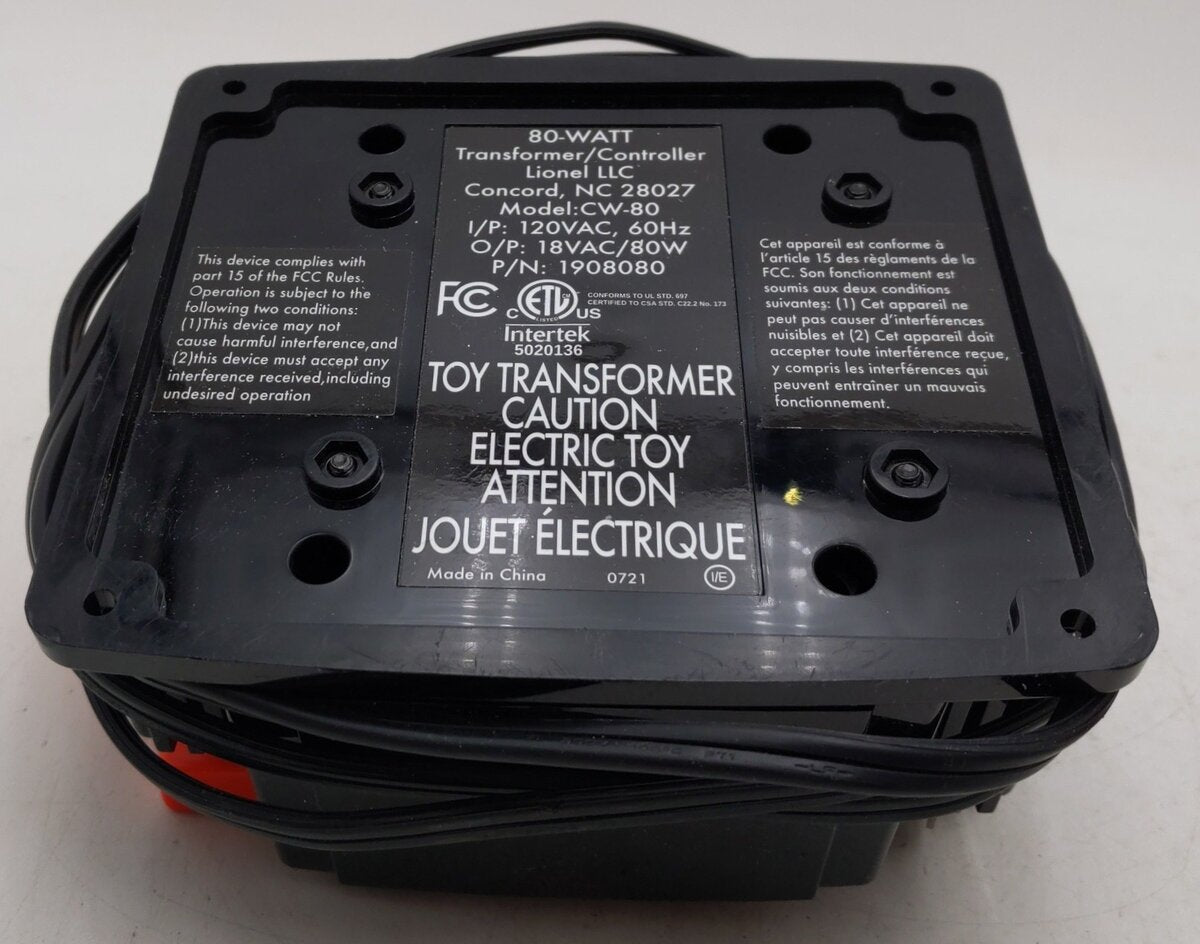 Lionel 1908080 CW80 80 Watt AC Transformer EX/Box