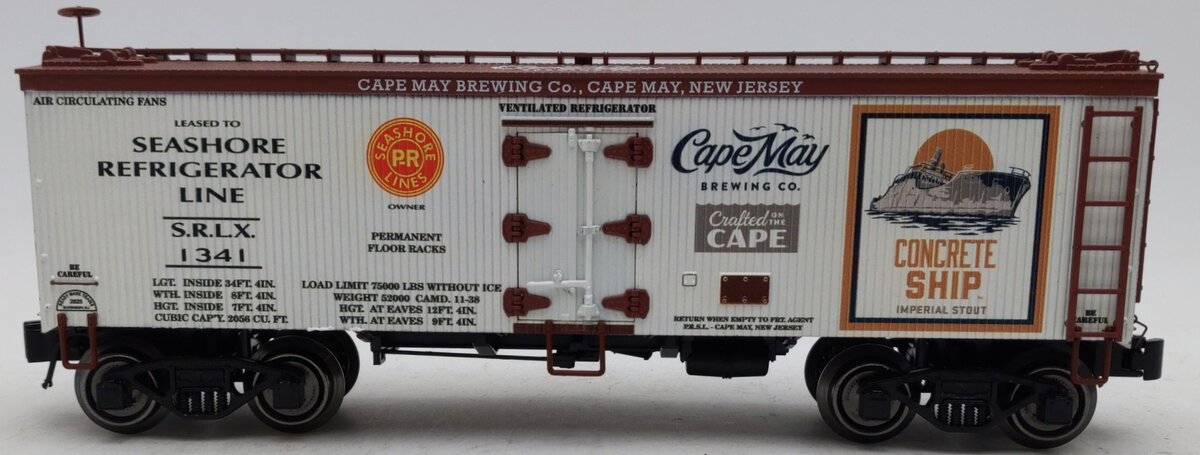 RMT 86199-188-1 O Gauge CapeMay Woodside Reefer Car #1341 EX/Box