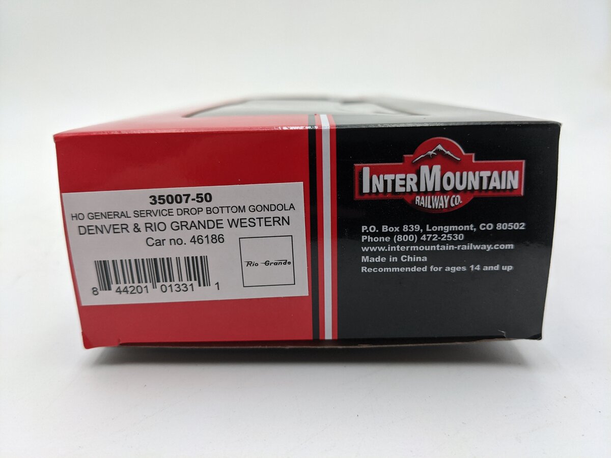 InterMountain 35007-50 HO Scale Denver & Rio Grande Western Gondola #46186 LN/Box