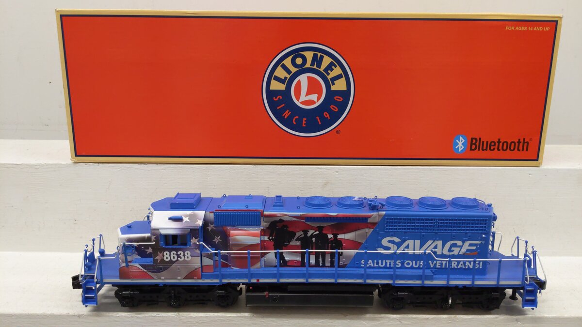 Lionel 2233559 BTO Savage Non-Powered SD40-2 Diesel Locomotive #8638 EX/Box