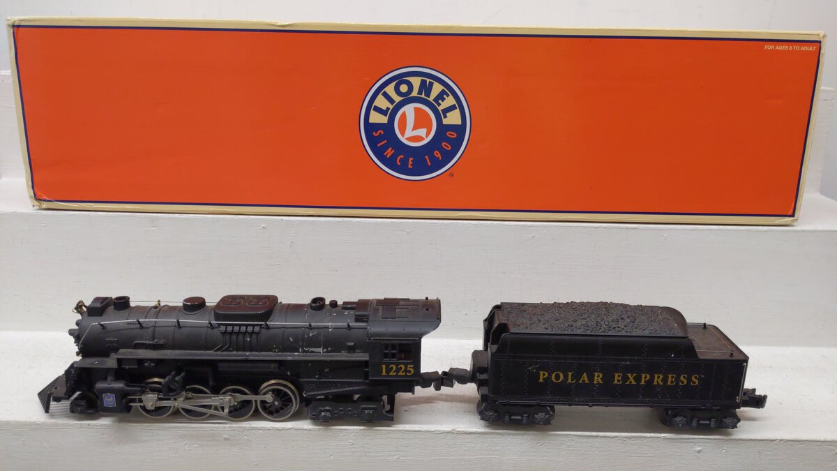 Lionel 6-28649 O Polar Express 2-8-4 Berkshire Steam Locomotive & Tender #1225 VG/Box