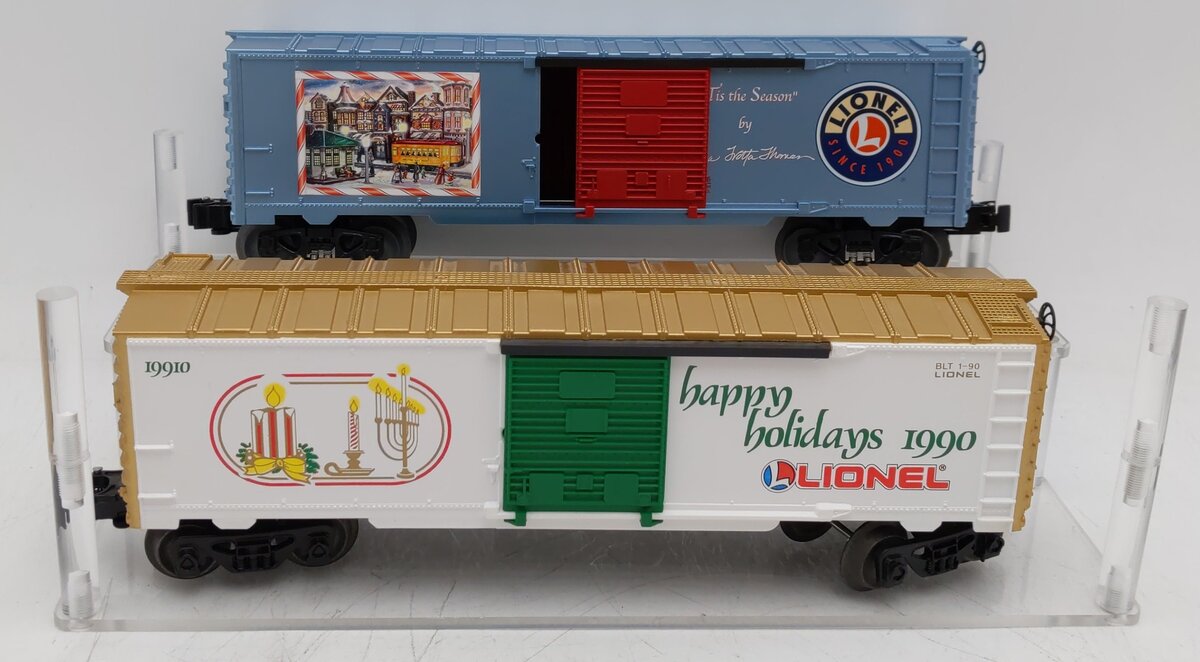 Lionel O Gauge Assorted Box Cars: # 6-19910, # 6-36276 LN/Box