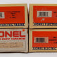 Lionel Assorted O Gauge Freight Cars [4] EX/Box
