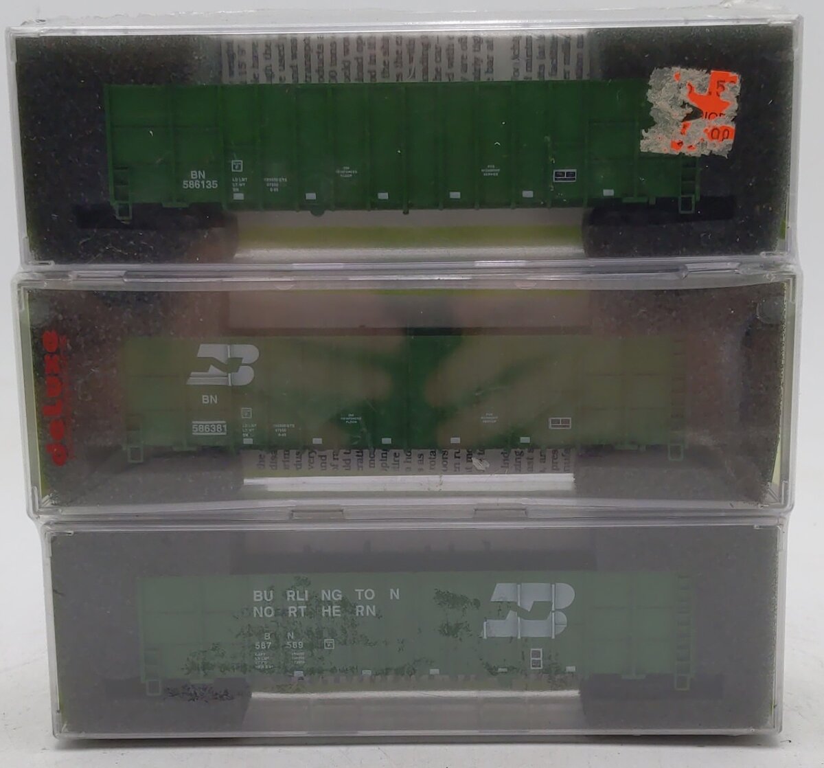 Deluxe Innovations 10010 N Burlington Northern Hi-Side Wood Chip Car (Set of 6) MT/Box