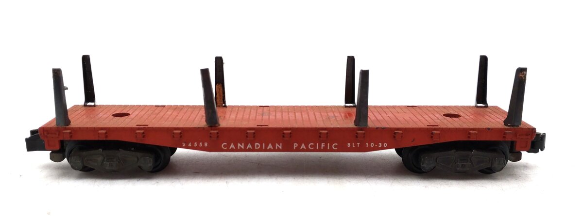 American Flyer 24558 Vintage S Canadian Pacific Flatcar VG