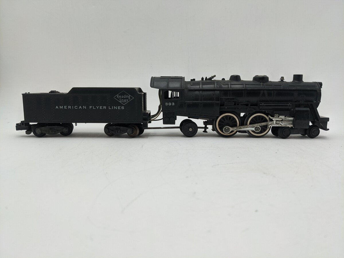 American Flyer 303 Vintage S Reading 4-4-2 Steam Locomotive & Tender
