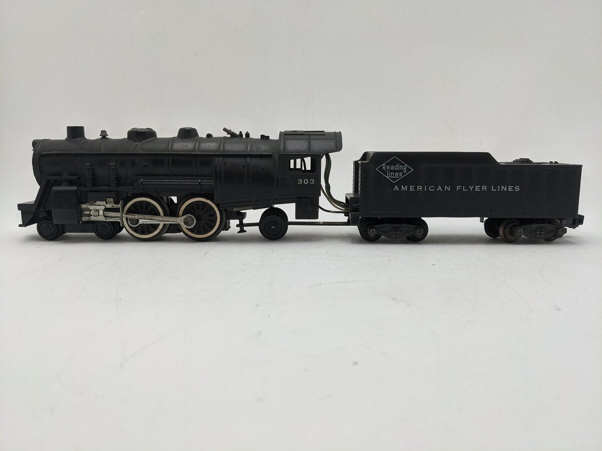 American Flyer 303 Vintage S Reading 4-4-2 Steam Locomotive & Tender