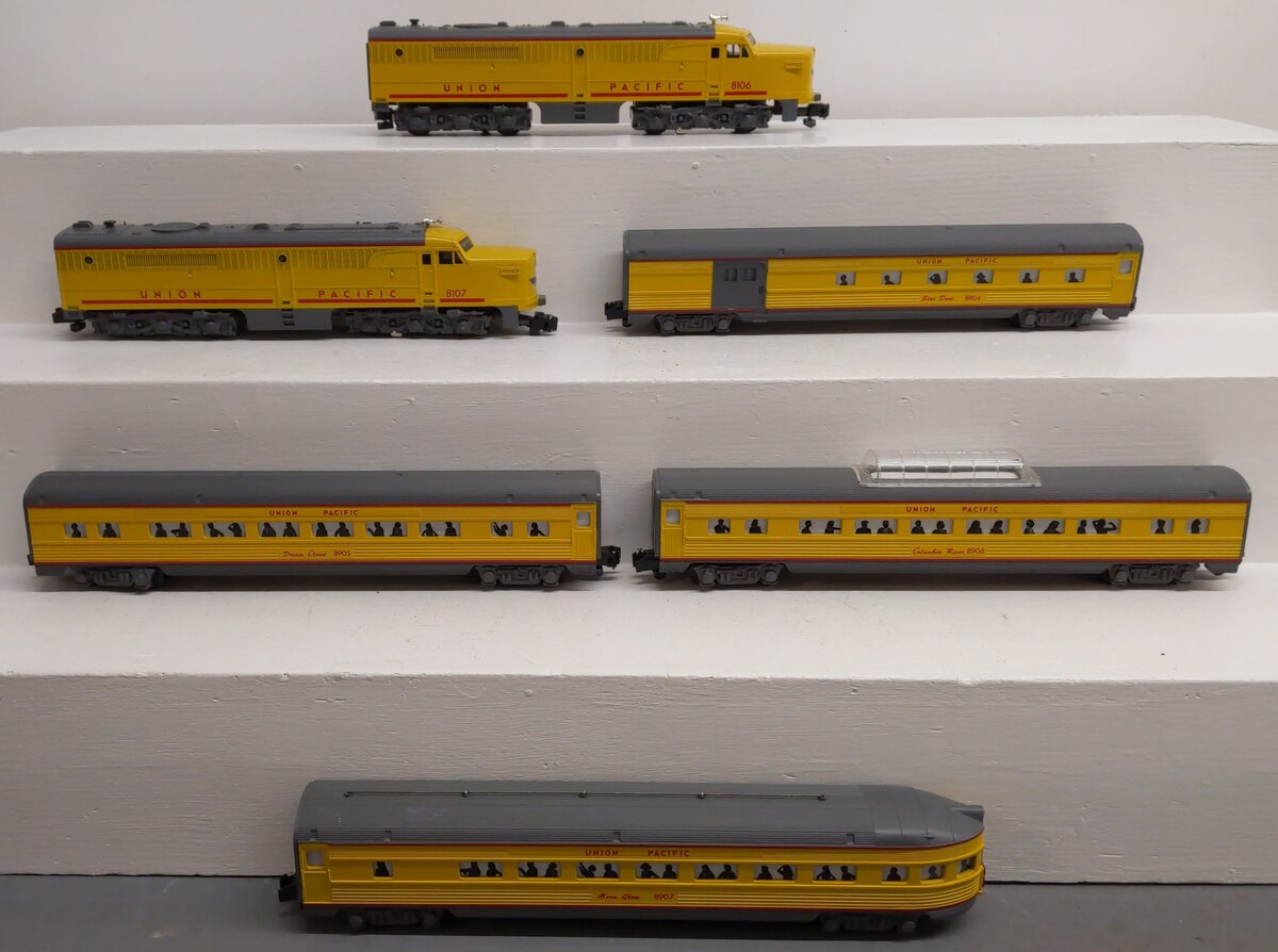 American Flyer 6-49600 S Gauge Union Pacific Pony Express Diesel Train Set VG/Box