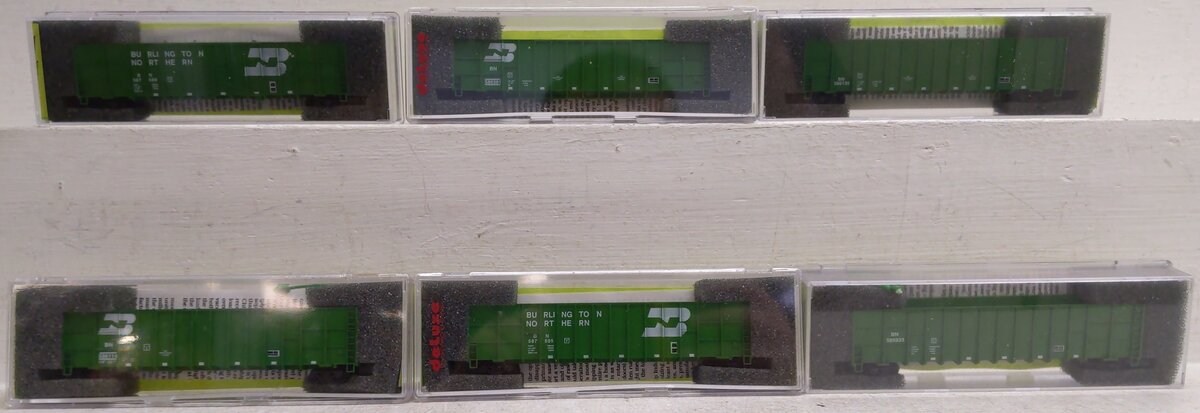 Deluxe Innovations 10010 N Burlington Northern Hi-Side Wood Chip Car (Set of 6) NIB