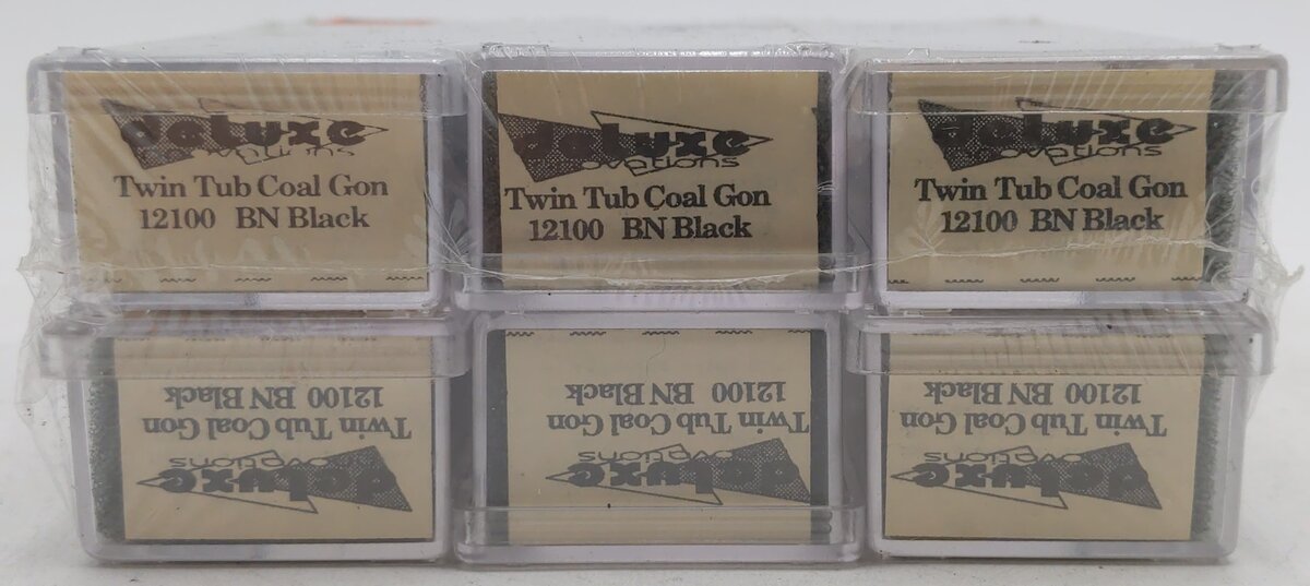 Deluxe Innovations 12100 N Scale BN Twin Tub Coal Gondola (6 Pack) MT/Box