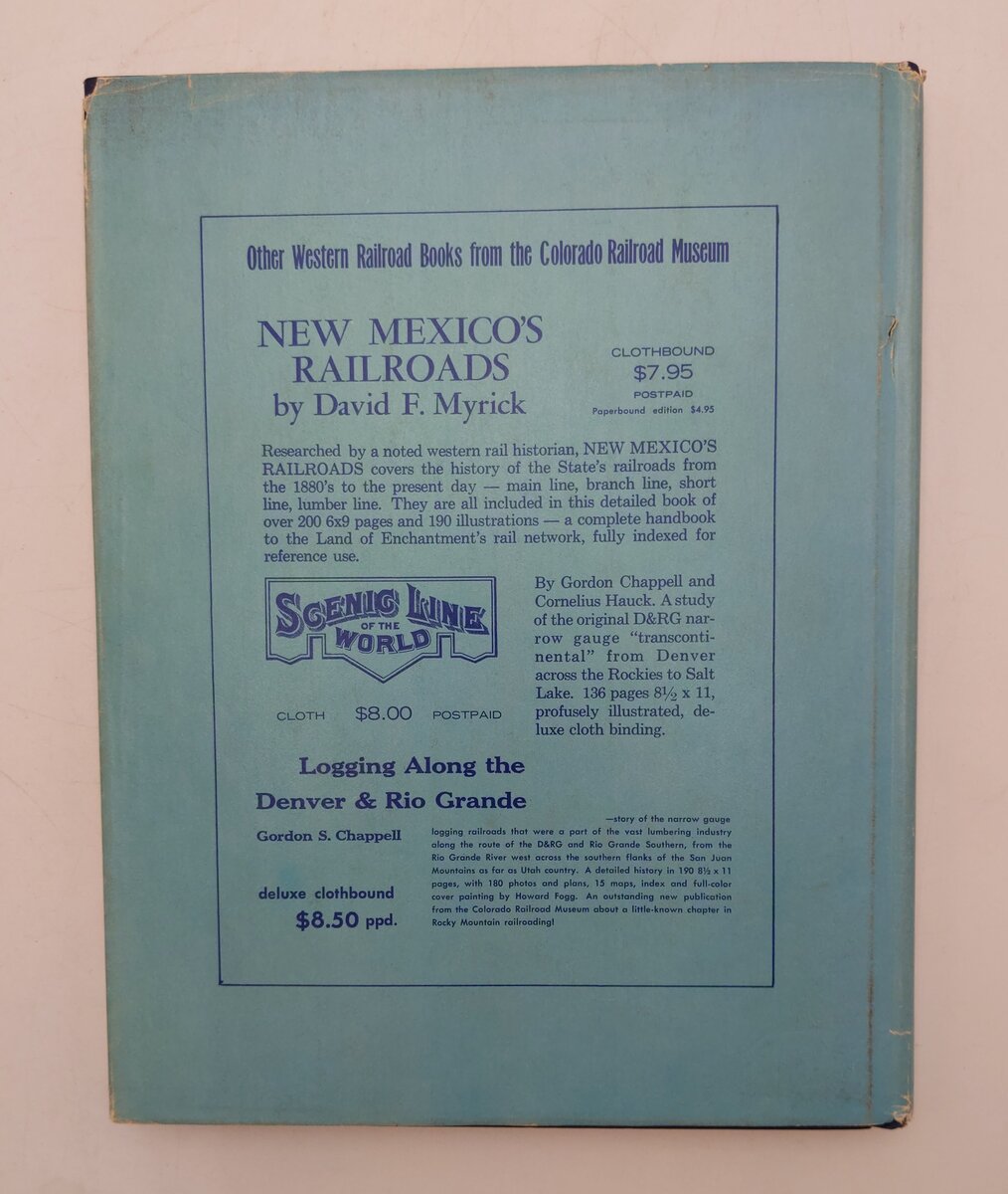 Narrow Gauge To Central And Silver Plume Hardcover Book By Cornelius W. Hauck VG