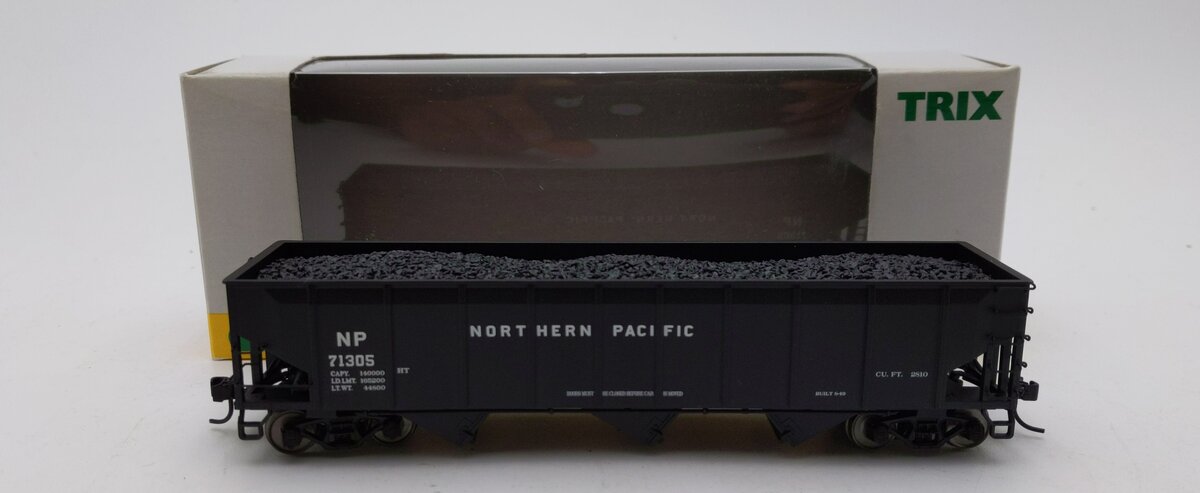 Trix 24902-20 HO Scale Northern Pacific 3-Bay Hopper w/Coal Load #71305 LN/Box