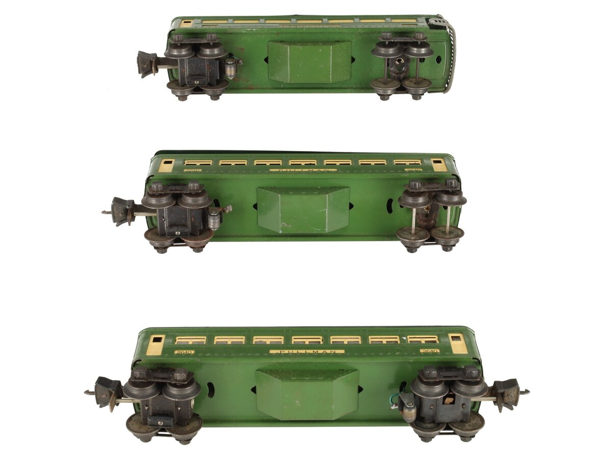 Lionel 240s Vintage O Prewar Green Passenger Set # 2640, 2640 & 2641 [3] VG/Box