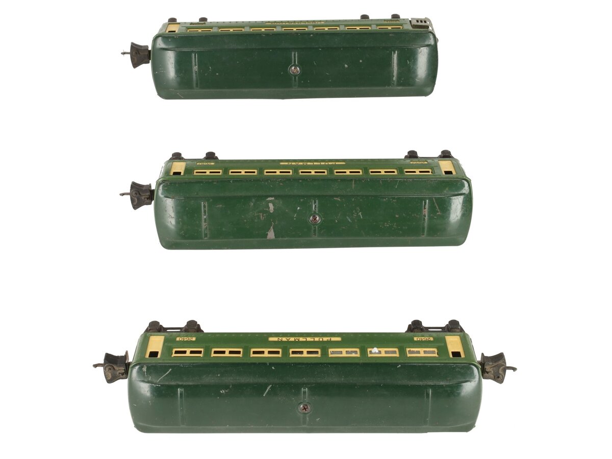 Lionel 240s Vintage O Prewar Green Passenger Set # 2640, 2640 & 2641 [3] VG/Box