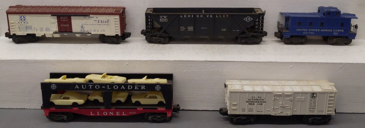 Lionel Vintage O Gauge Freight Cars: 64361, 3482, 6672, 6017-50, 6414 [5] VG