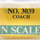 Model Power 3039 N Scale Southern Pacific 75' Streamline Coach Car #2462 LN/Box