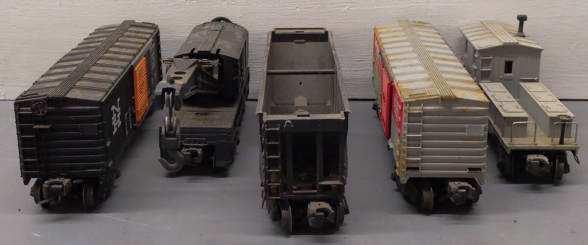 Lionel Vintage O Gauge Freight Cars: 6436-1, 6419, 6460, 6464-425, 3494 [5] VG