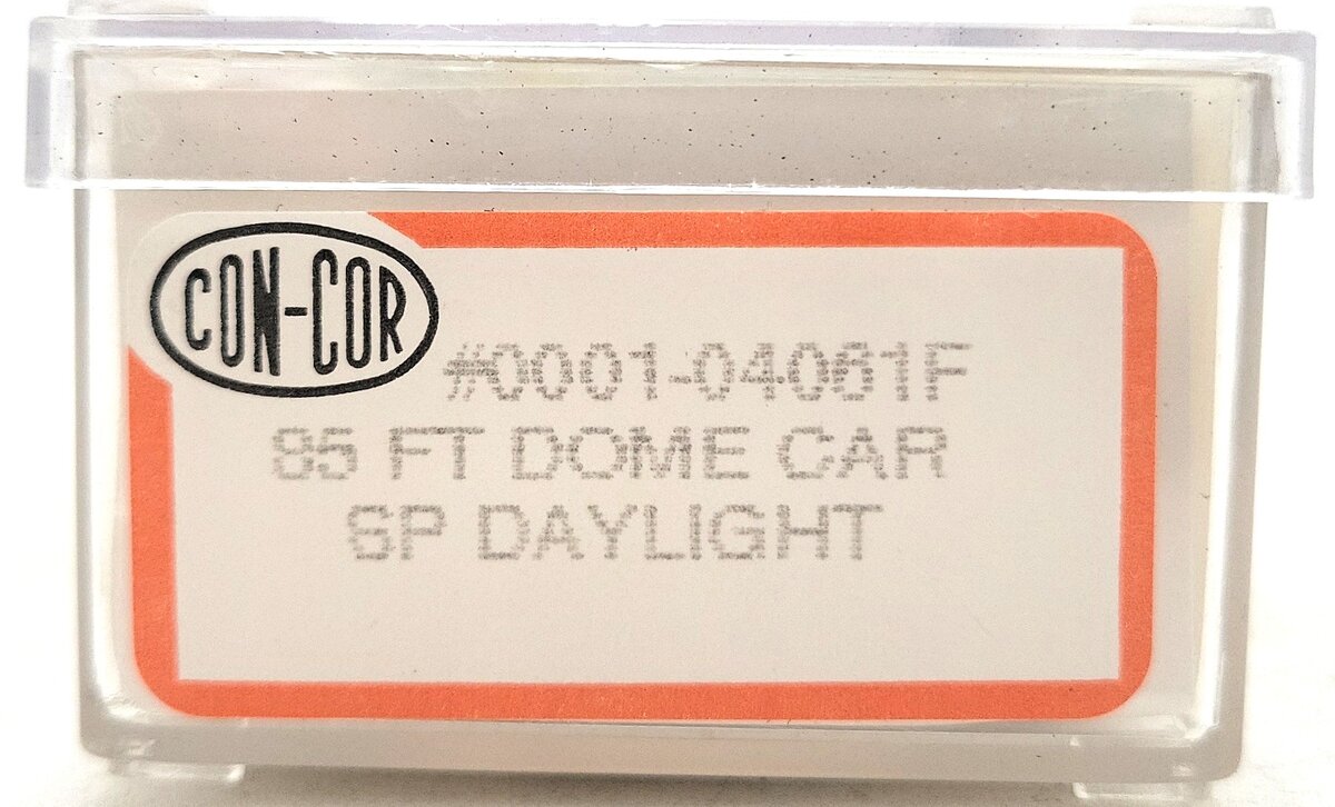 Con-Cor 0001-04061F N Scale Southern Pacific Daylight 85' Vista Dome Passenger  EX/Box