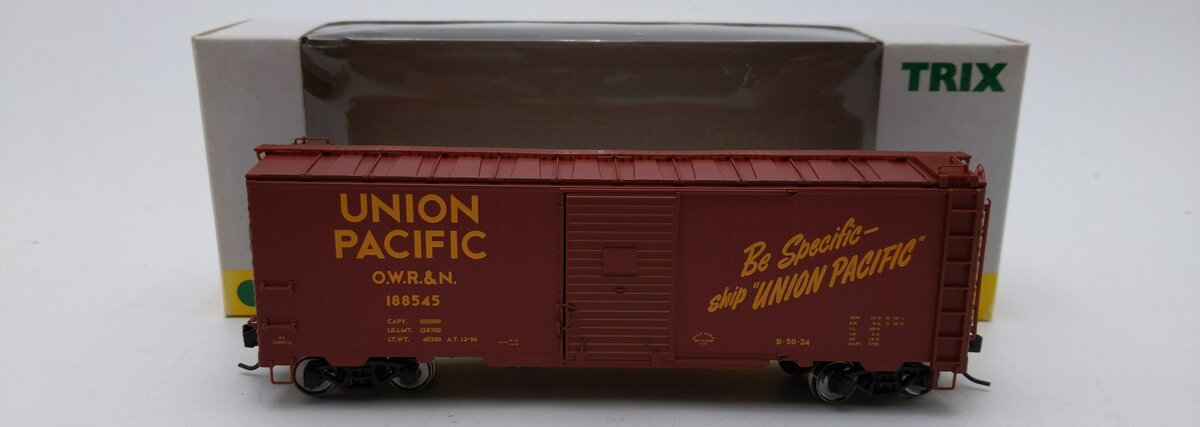 Trix 24900 HO Scale Union Pacific 40' Steel Box Car #188545 LN/Box