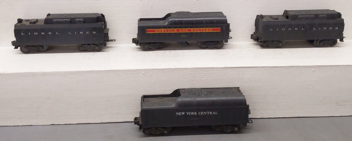Lionel Vintage O Gauge Whistle Tenders #6026W, 746W [4] VG