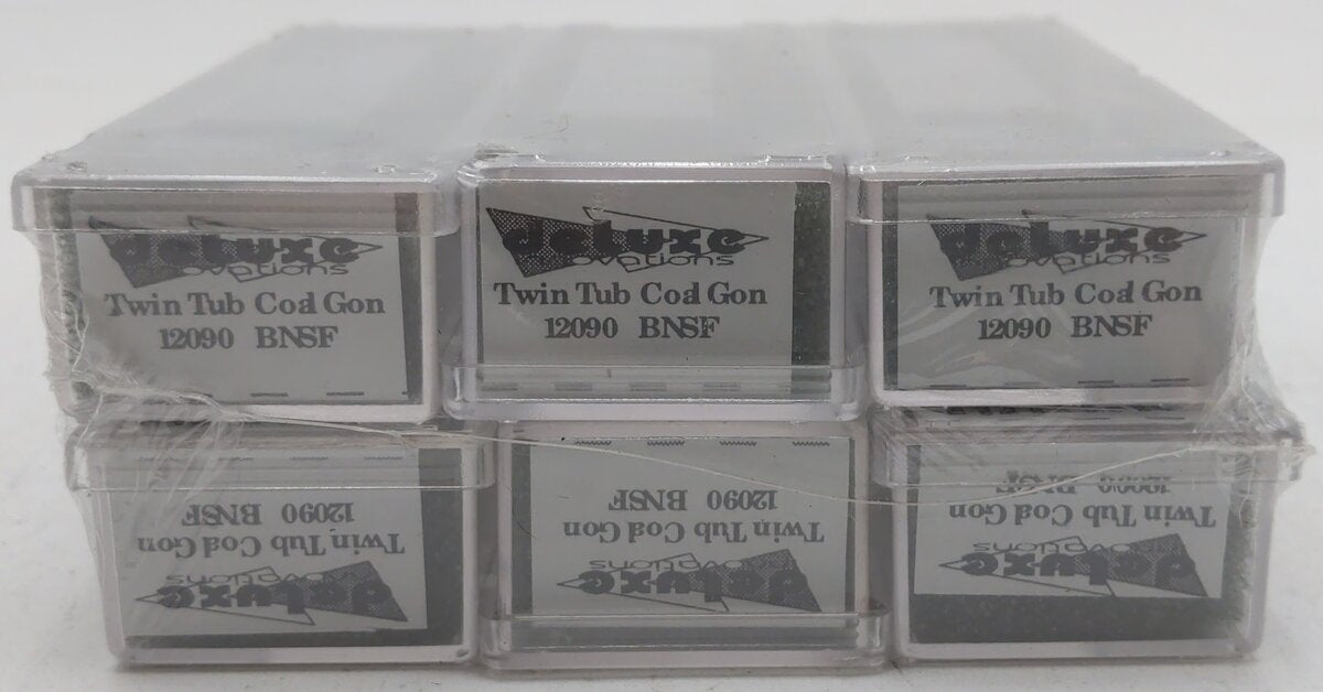 Deluxe Innovations 12090 N Scale BNSF Twin Tub Coal Gondola (Set of 6) MT/Box