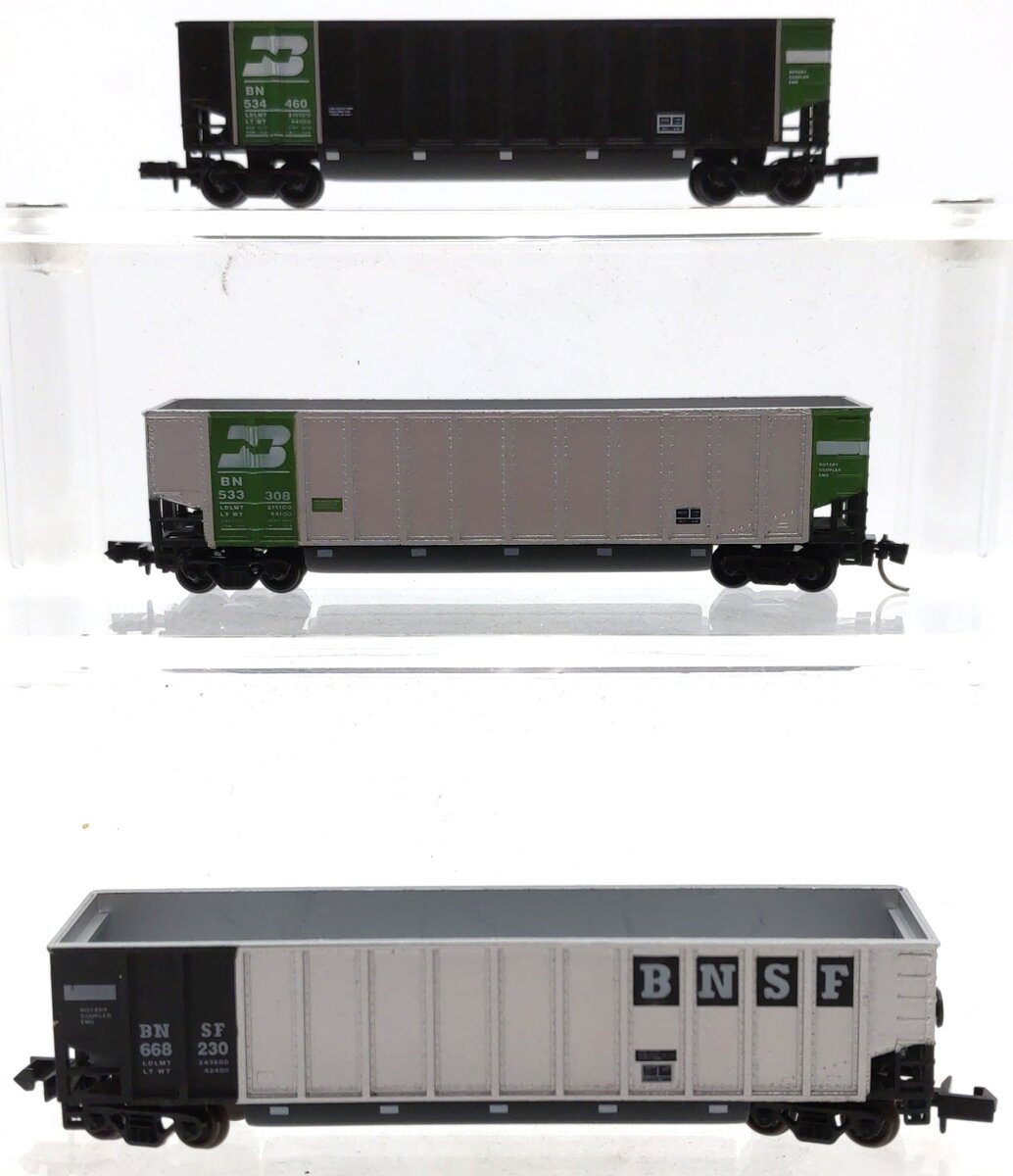 Deluxe Innovations Assorted N Scale Gondola Cars: 12100, 12090, 12040 [3] LN/Box