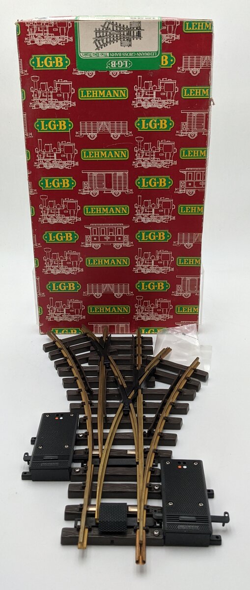 LGB 1236 G Scale Model Train 3 way Electric Switch Track EX/Box