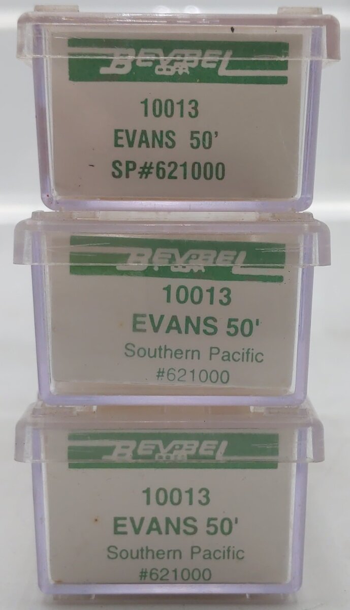 BevBel 10013 N Scale Southern Pacific Evans 50' Boxcar #621000 (Set of 3) LN/Box