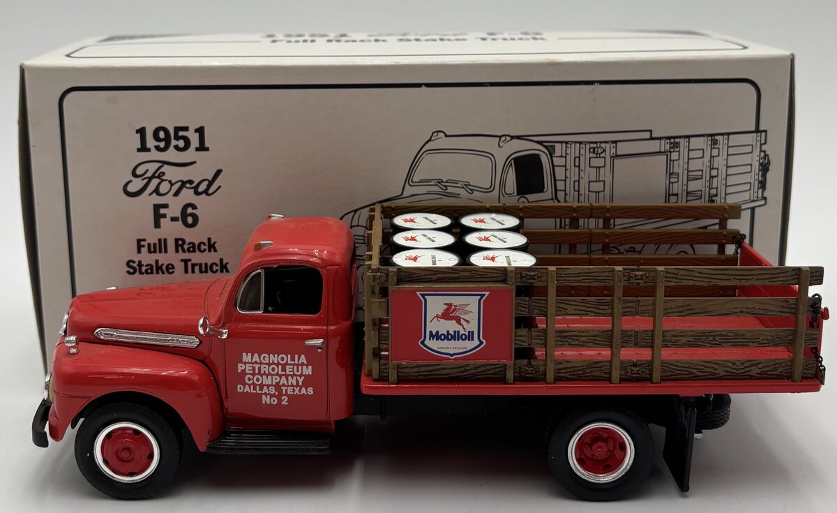 First Gear 18-1056 1:34 Scale Diecast 1951 Ford F-6 Full Rack Stake Truck EX/Box