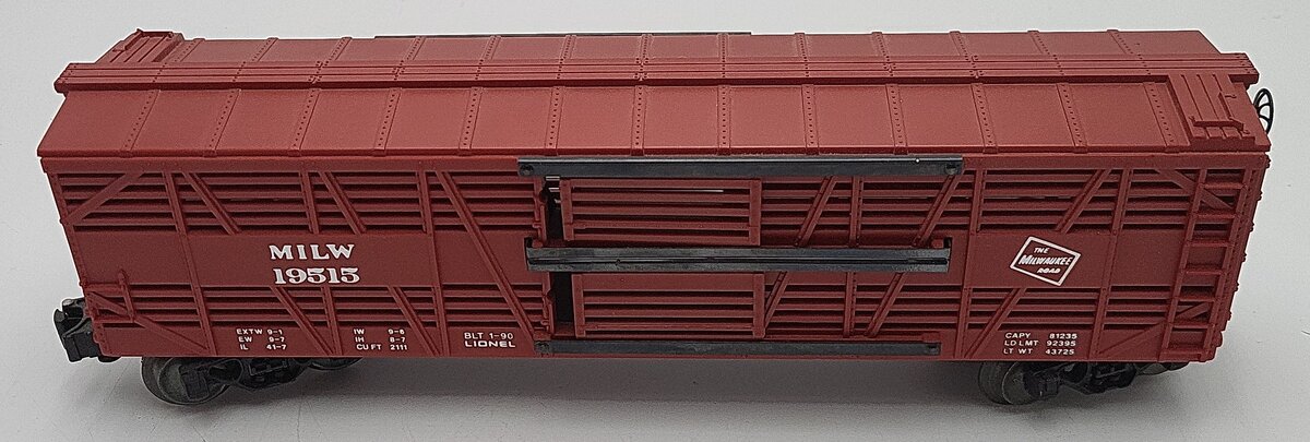 Lionel 6-19515 O Gauge Milwaukee Road Stock Car EX/Box