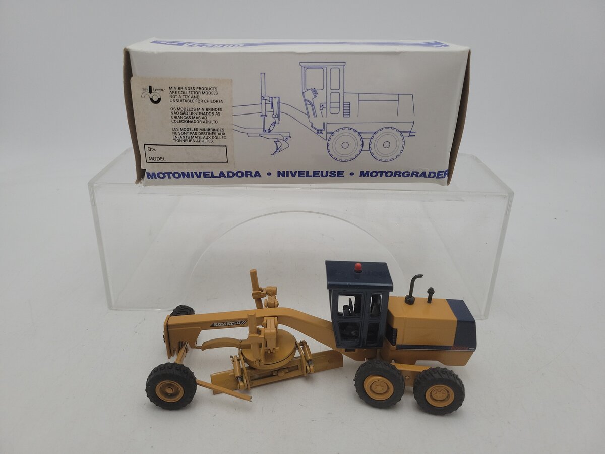 Komatsu M9 1:50 Scale GD253A Minimac Yellow Dresser Motor Grader Diecast Model VG/Box