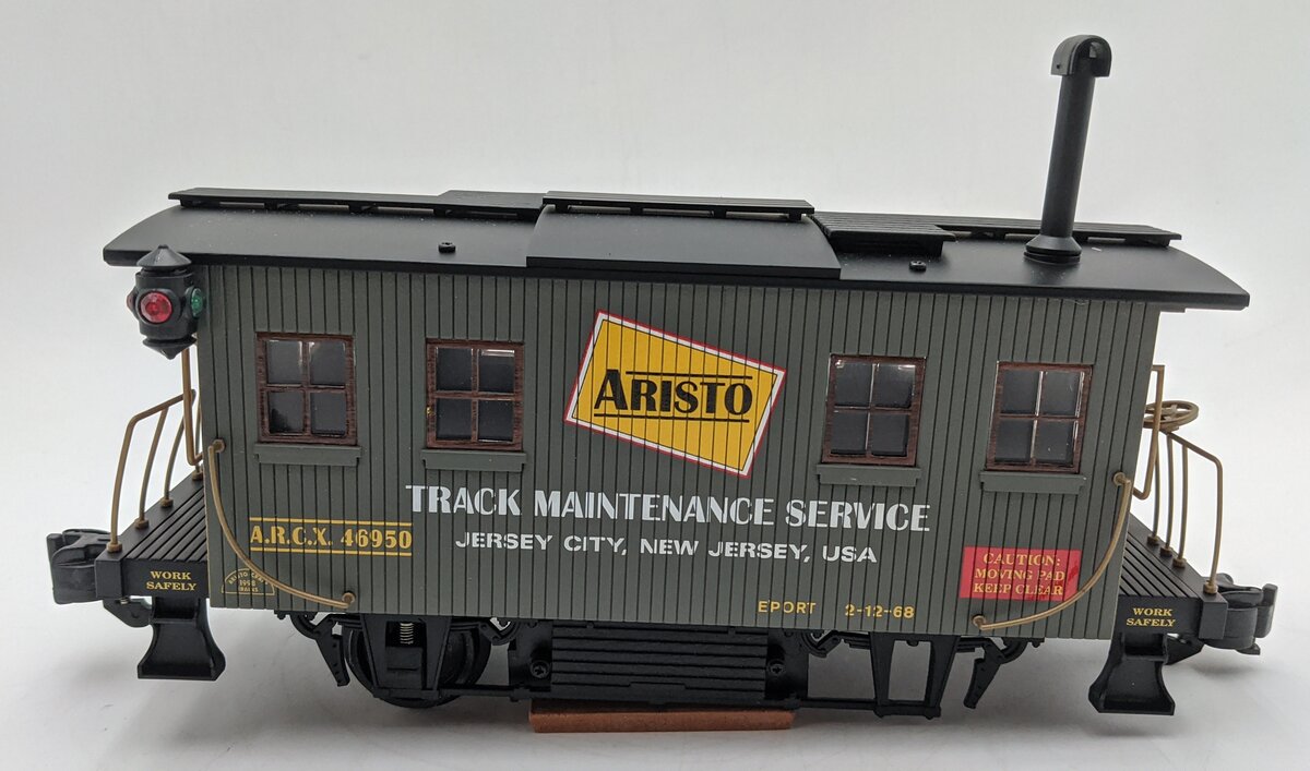 Aristo-Craft 46950 G Track Maint. Service Car/Track Cleaning Car - Metal Wheels VG/Box