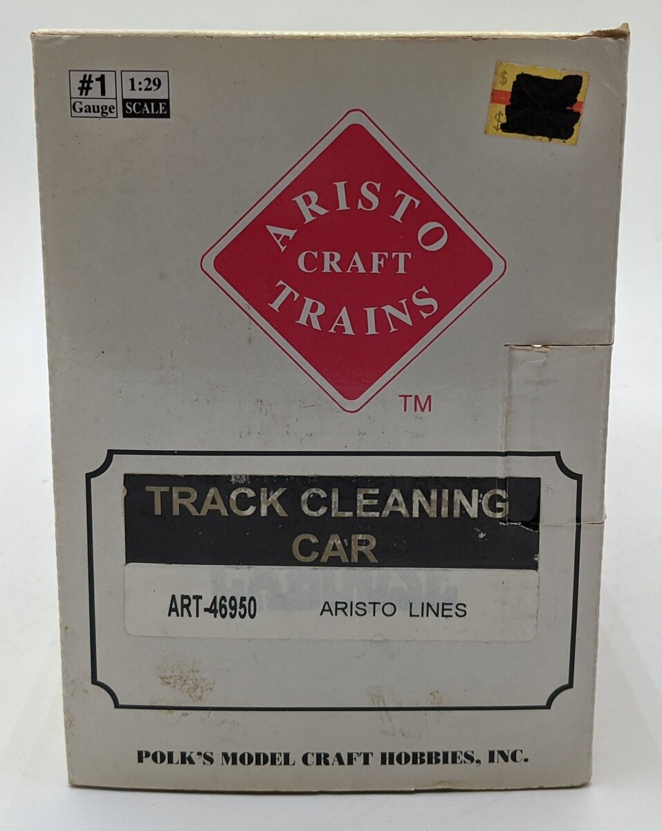 Aristo-Craft 46950 G Track Maint. Service Car/Track Cleaning Car - Metal Wheels VG/Box