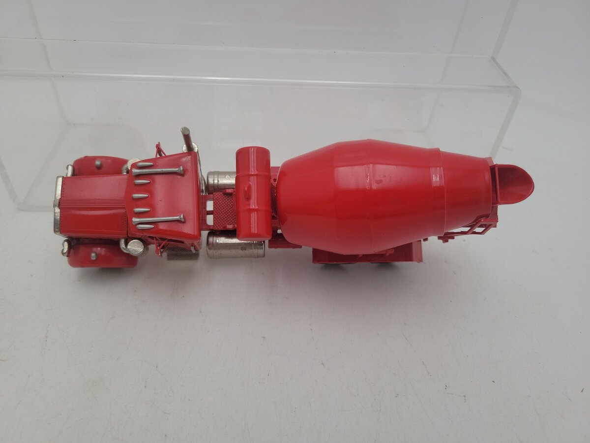 Acme 0155 Red Cement Mixer Truck Die Cast and Rubber Wheels VG